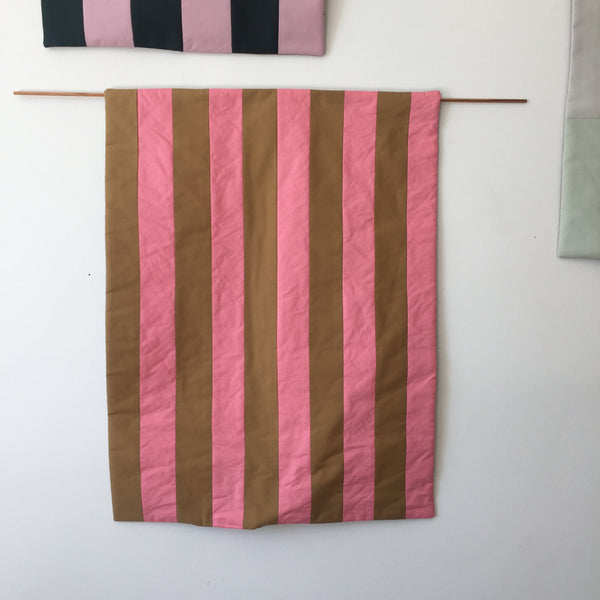 Stripes for your Wall Blanket # 2 - Pink/Cognac